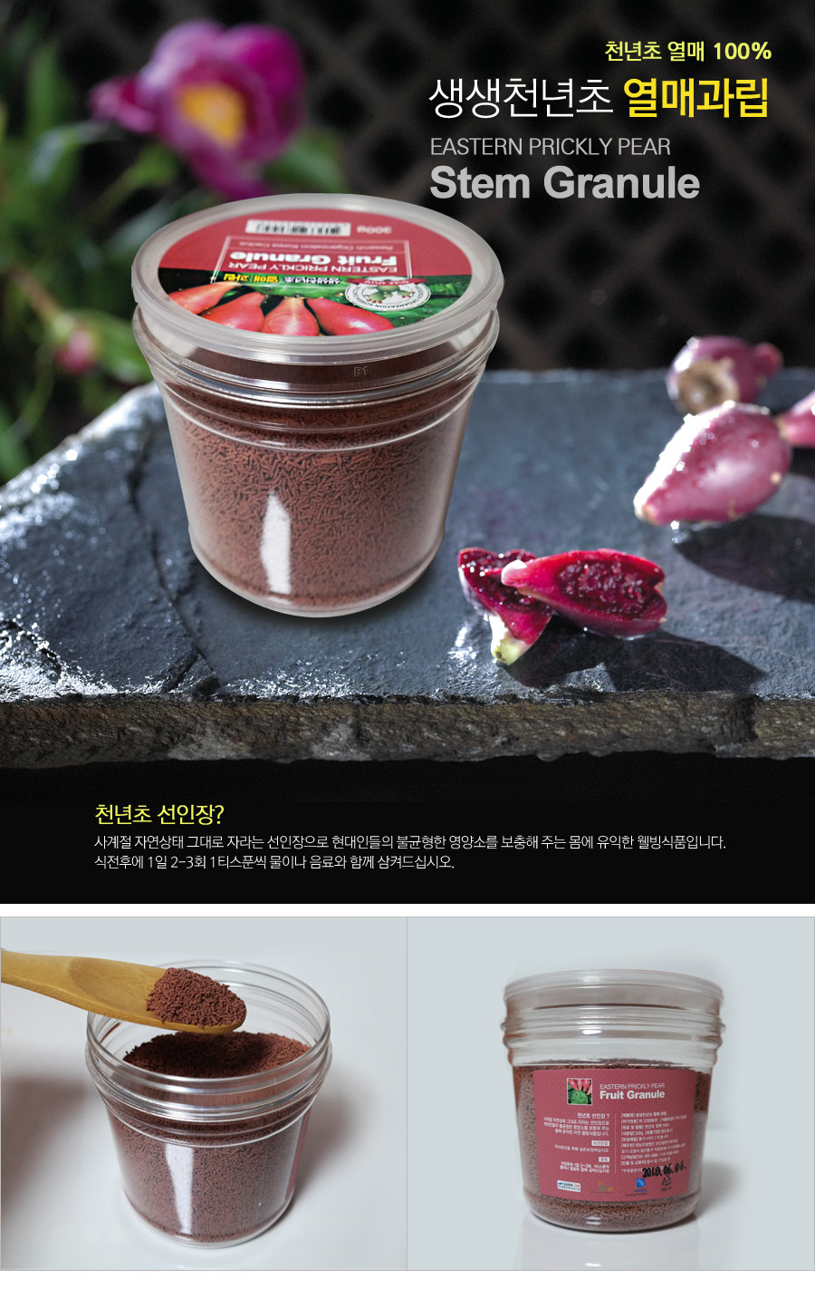 천년초 줄기과립