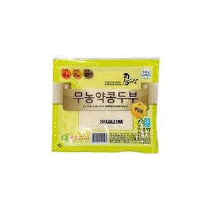 콩세알 무농약 콩두부(부침용) 340g